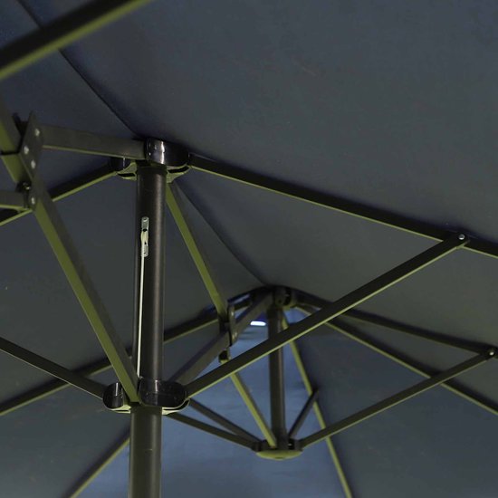 4goodz Duo- parasol 460x270 cm - parasol XL large - Gris foncé