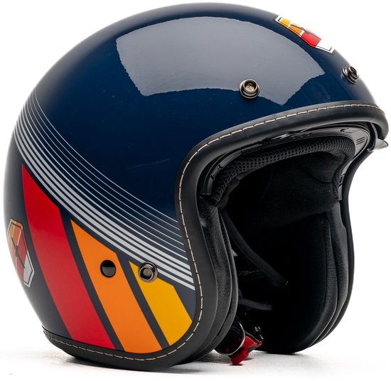 Motor Jet Jethelm GENIET VAN UW RIT Marine Glanzend M van MOTOBLOUZ