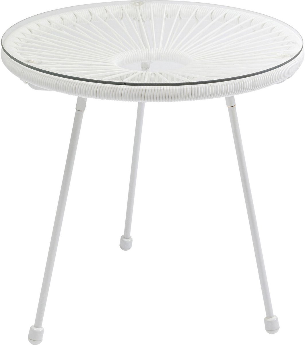 Tuin Bijzettafel Acapulco Mono wit Kare Design