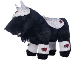 HKM - Cuddle Pony - Wedstrijdset Wit/Rood