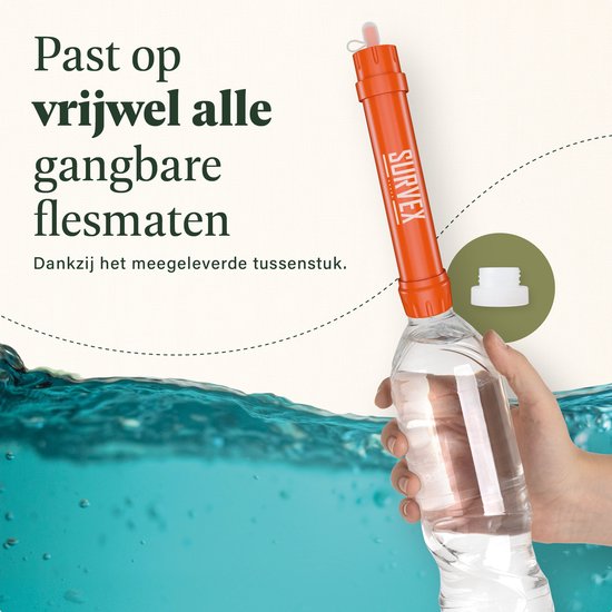 SURVEX Personal Water Filter Straw 4000L – Waterfilter Survival & Outdoor – BPA-vrij – Noodpakket voor Thuis – Waterzuiveringsapparaat – Drinkfles Outdoor – Waterfles voor Overlevingspakket – Blauw SURVEX Personal Water Filter Straw 4000L – Waterfilter Survival & Outdoor – BPA-vrij – Noodpakket voor Thuis – Waterzuiveringsapparaat – Drinkfles Outdoor – Waterfles voor Overlevingspakket – Blauw