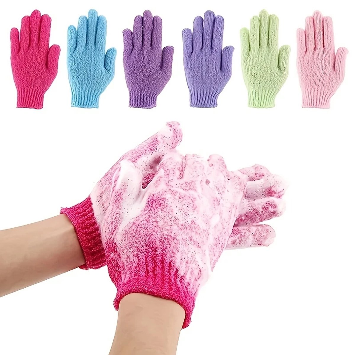 Scrub Handschoen (Lichte Milde Scrub) – 1 Paar – Assorti - @ Lu’s Today™ – Body Essentials