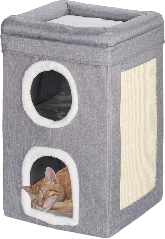 PawHut krabpaal voor katten, hoogte 70 cm, speelgoedvat