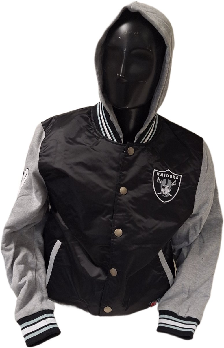 RAIDERS-JACK-BLACK/GREY-HOODED -L