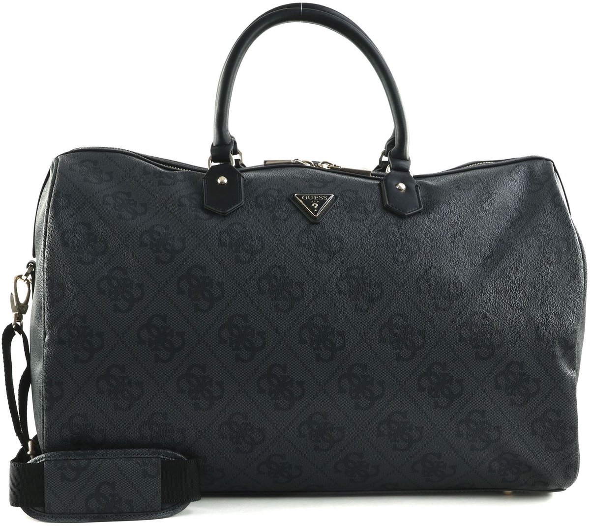 GUESS Reistas Schoudertas met laptopvak Weekender Duffel Bag Coal Logo Donkergrijs