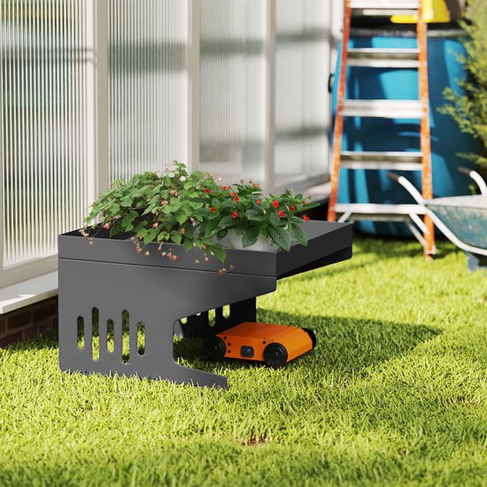 NAIZY Moerobot Tuin Garage Dak Anthraciet Metaal Carport Beschermhoezen Voor Rasenrobot Rasenmaaier Bescherming tegen Regen, Hagel en UV-straling 70 x 60 x 43 cm van Merkloos	 — afbeelding 4