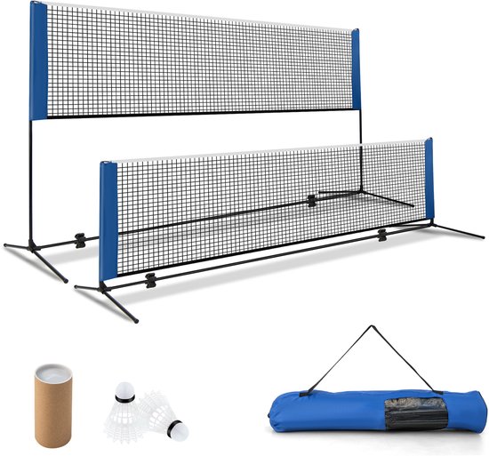 Badmintonnet - Volleybalnet in Drie Stappen & in Hoogte Verstelbaar