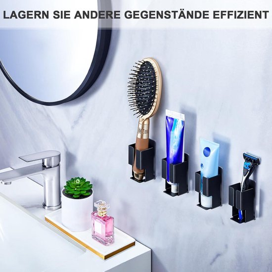 KingYH Tandenborstelhouder Voor aan de Muur Zelfklevend Voor