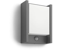 Philips LED Philips Arbour buitenwandlamp - warmwit licht - met sensor - breed