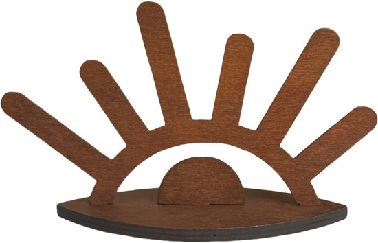 Oirlv Massief houten 3-delige ringstandaard, sieradenstandaard, sieradenorganizer, houder voor ring, beurs werkbladen, ringdragers ( donkergrijs