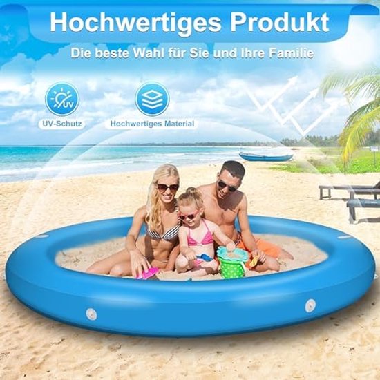 Tanning Pool Bed - Luchtbed Zwembad Opblaasbaar - Rond - Blauw van Funboy — afbeelding 5