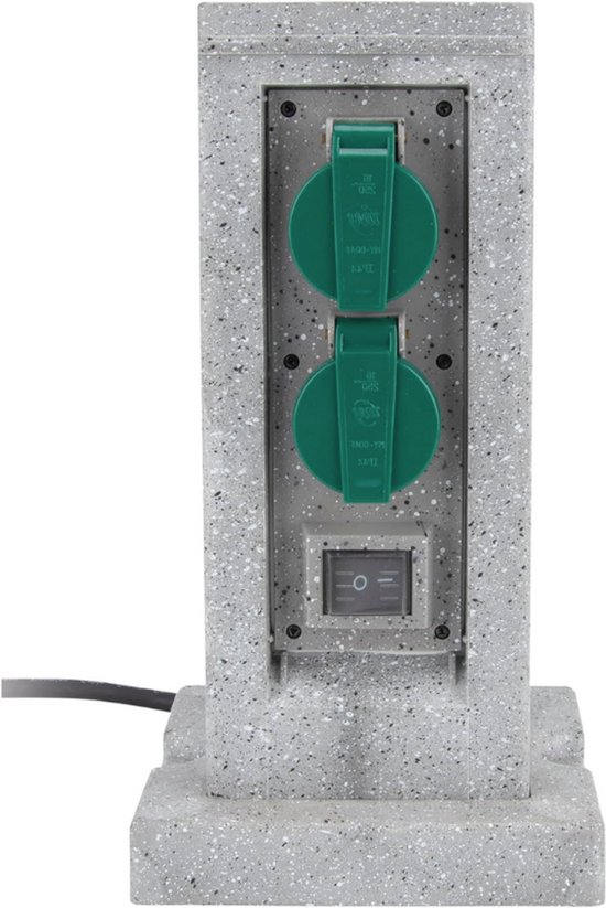Buitenstopcontact Waterdicht met Timer - 2 Stopcontacten - Aluminium Buitenstopcontact Waterdicht met Timer - 2 Stopcontacten - Aluminium