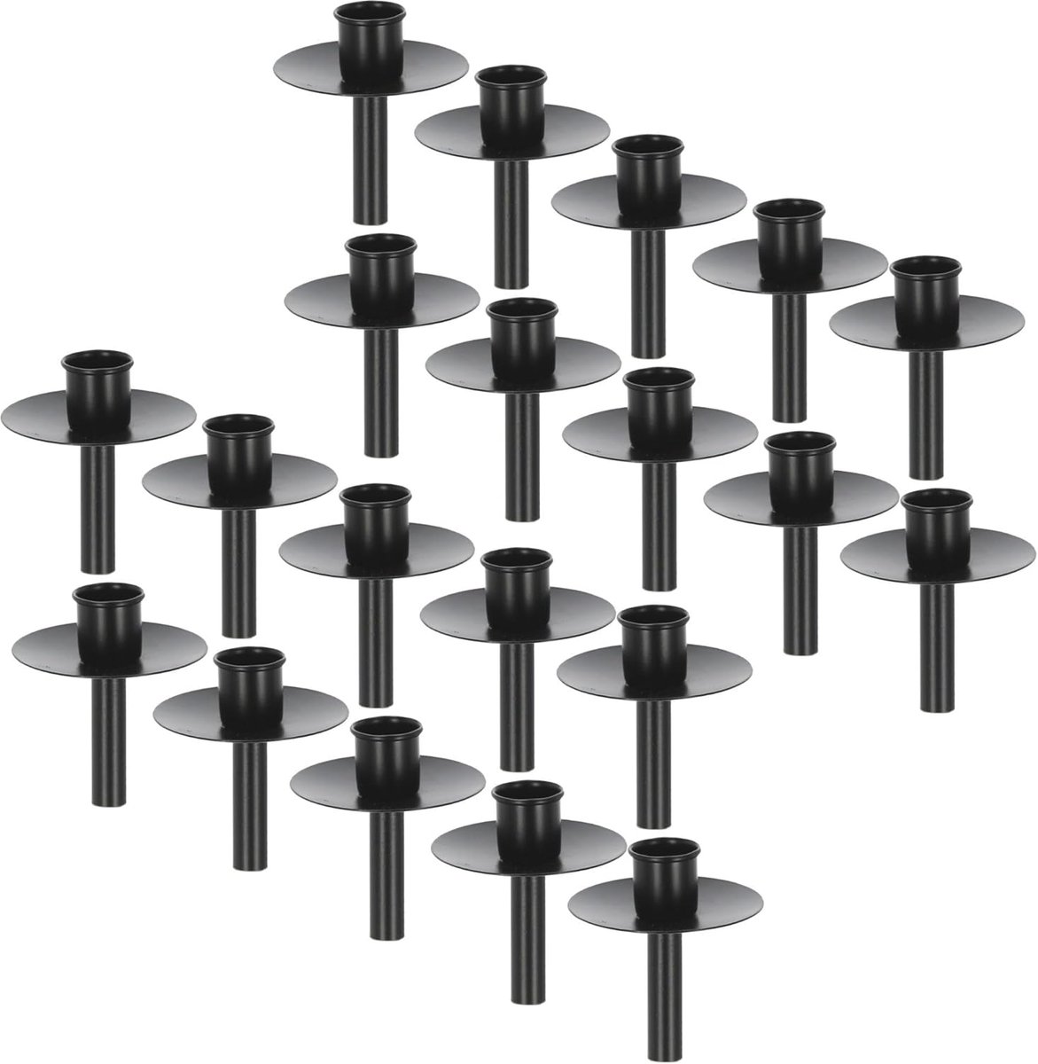 Novaliv 20x kaarsenhouder fles zwart ijzer kaarsenhouder fles opzetstuk voor kaarsen ca. 2cm zwarte fles kaarsenhouder stok kaarsen kaarsenhouder stok kaarsenhouder stok kaarsenmondstuk
