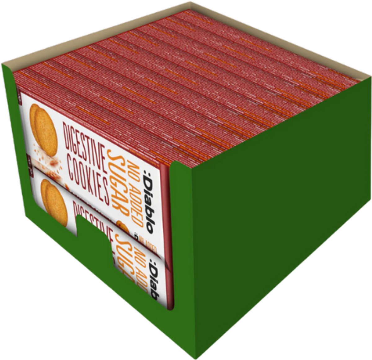 Diablo | No Added Sugar | Digestive Cookies | 12 Stuks | 12 x 150 gram