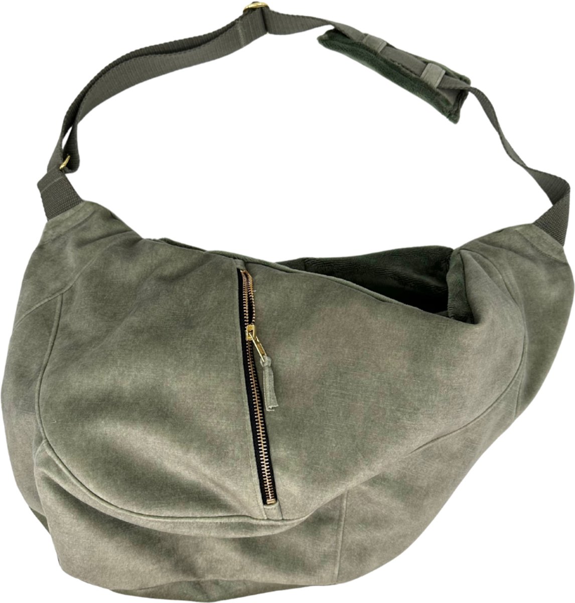 Luxe Hondentas - Luno Groen - Puppy Draagzak - Honden Draagzak - Ergonomische Draagzak Hond - Handgemaakt - Draagtas Hond - Honden Draagtas - Maat M = tot 7,5 kg - Geschikt voor dames & heren M