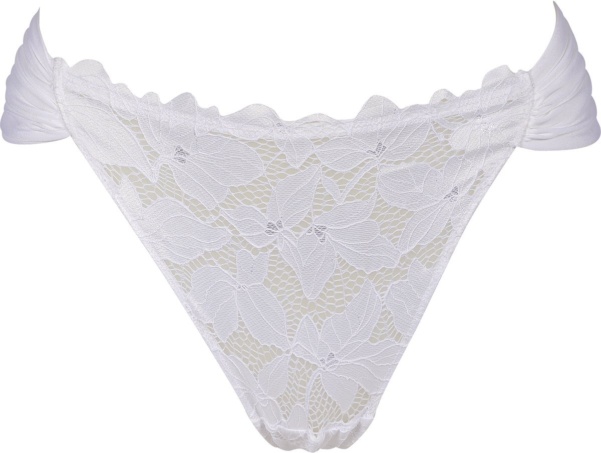 After Eden Morgan - String met wrinkle effect -Dames Onderbroek - Wit- Maat L