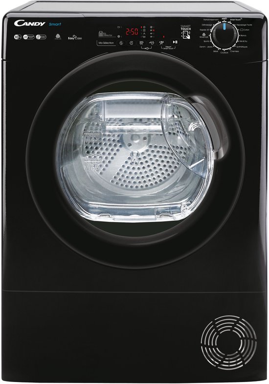 CANDY CSEH10A2DBEBX-47- Slimme droogkast met warmtepomp - 10 Kg - Standaardmotor - Klasse A++ - Aangesloten - Zwart