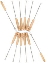 Fourchettes à Fondue Kela Montana | Lot De 6 En Acier Inoxydable | Manche Silicone Numéroté | 24,5 Cm