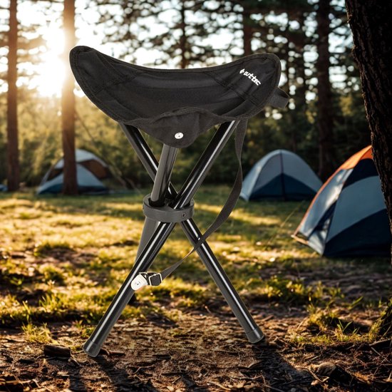 Outtec® Viskrukje - tot 90 kg - Campingstoel - Vouwstoel - Opvouwbare stoel - Kruk - Opvouwbare kruk - Lichtgewicht Campingstoel - Opvouwbare Outdoorkruk van Outtec — afbeelding 5