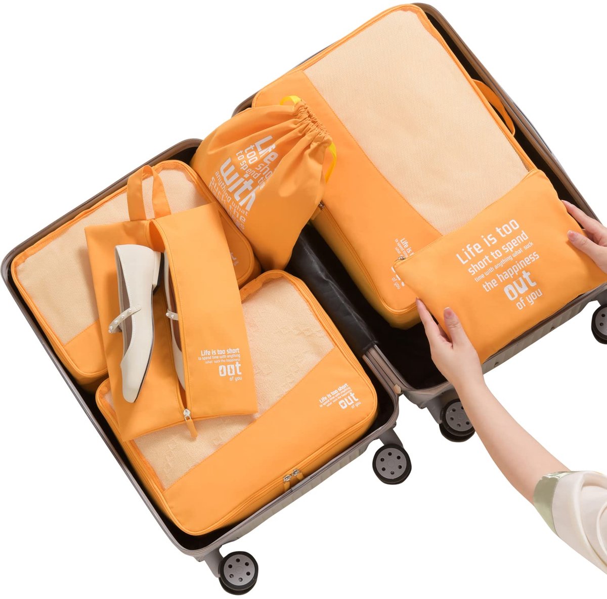 Ibenzoa® Complete Set van Reiskubussen voor Efficiënt Inpakken en Organiseren van Bagage