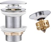 Ibenzoa® Chrome Pop-up Afvoerventiel voor Wastafel met Ingebouwde Anti-Verstoppingsfilter en Messing Constructie