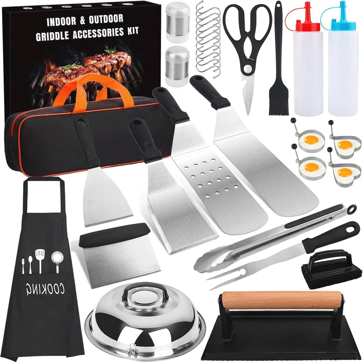 Complete Barbecue Accessoireset - 32 Stuks Roestvrij Stalen Grill Gereedschap Set