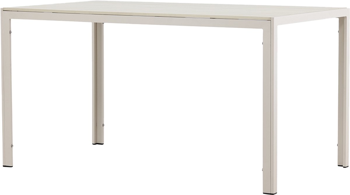 Nest outdoor Joas Polywood Tuin Eettafel Beige - Aluminium - Buiten - Terras - 140 x 90 cm