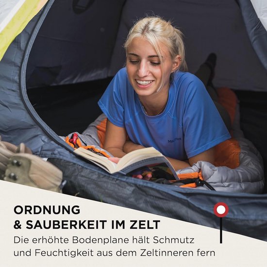 Gemengde tent voor 2 personen - Grijze tent voor camping en buitenactiviteiten — afbeelding 3