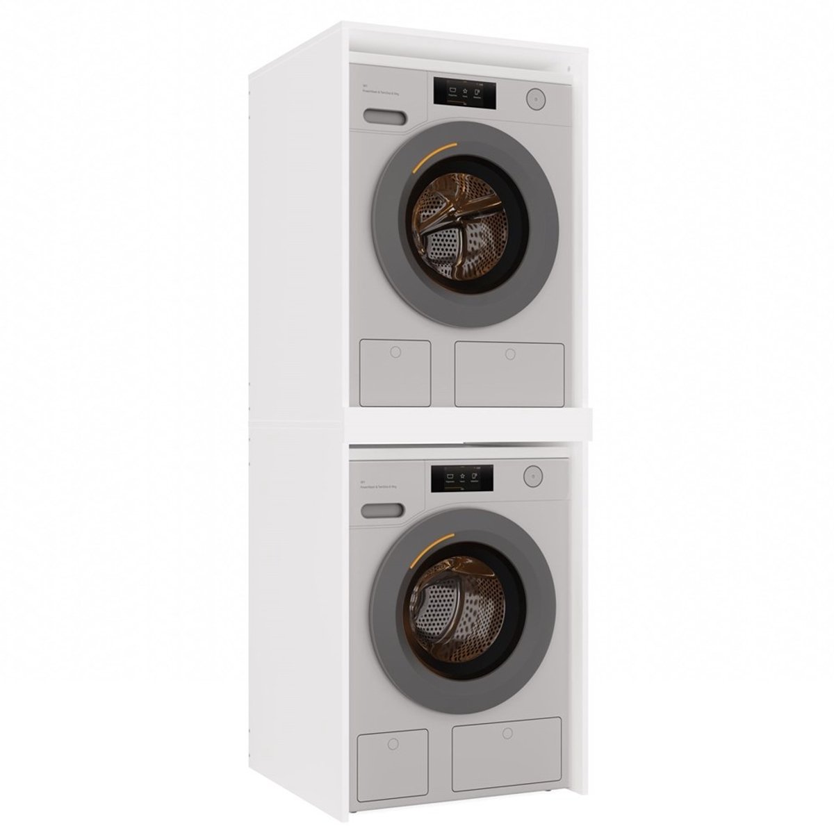 Wasmachine/wasdroger kast - Wasmachine-opbouwmeubel - Droger op wasmachine plaatsen — afbeelding 2