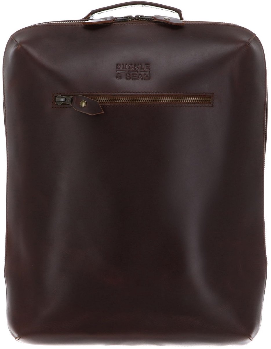 BUCKLE & SEAM laptop rugzak rugzak met laptopvak Mik Backpack Brown / Blu bruine