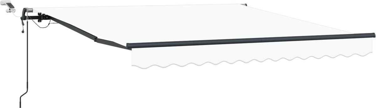 vidaXL - Uitschuifbare - luifel - Wit - 300 - x - 250 - cm - Polyester