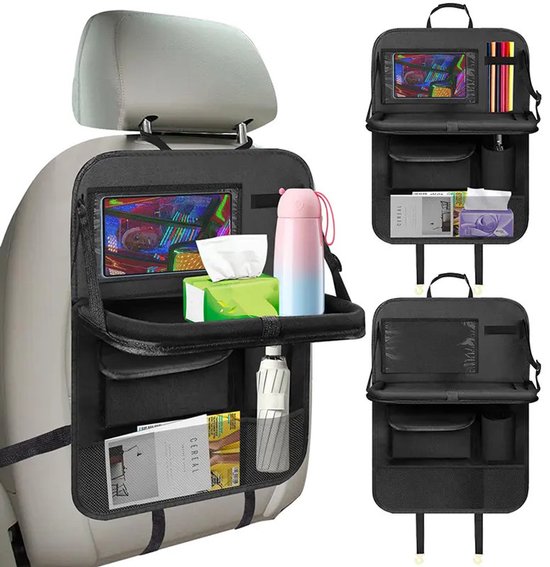 CUBEXCOM® Auto Organizer, Autostoel Organizer, Reistafel voor Kinderen, Tablet Houder Auto, Baby Kinderen Autostoel Organizer, Tablet Houder, Stoel Organizer voor Kinderen, Autostoelen Rugleuning, Autostoelbescherming, Autotafel, Speeltafel, Eettafel