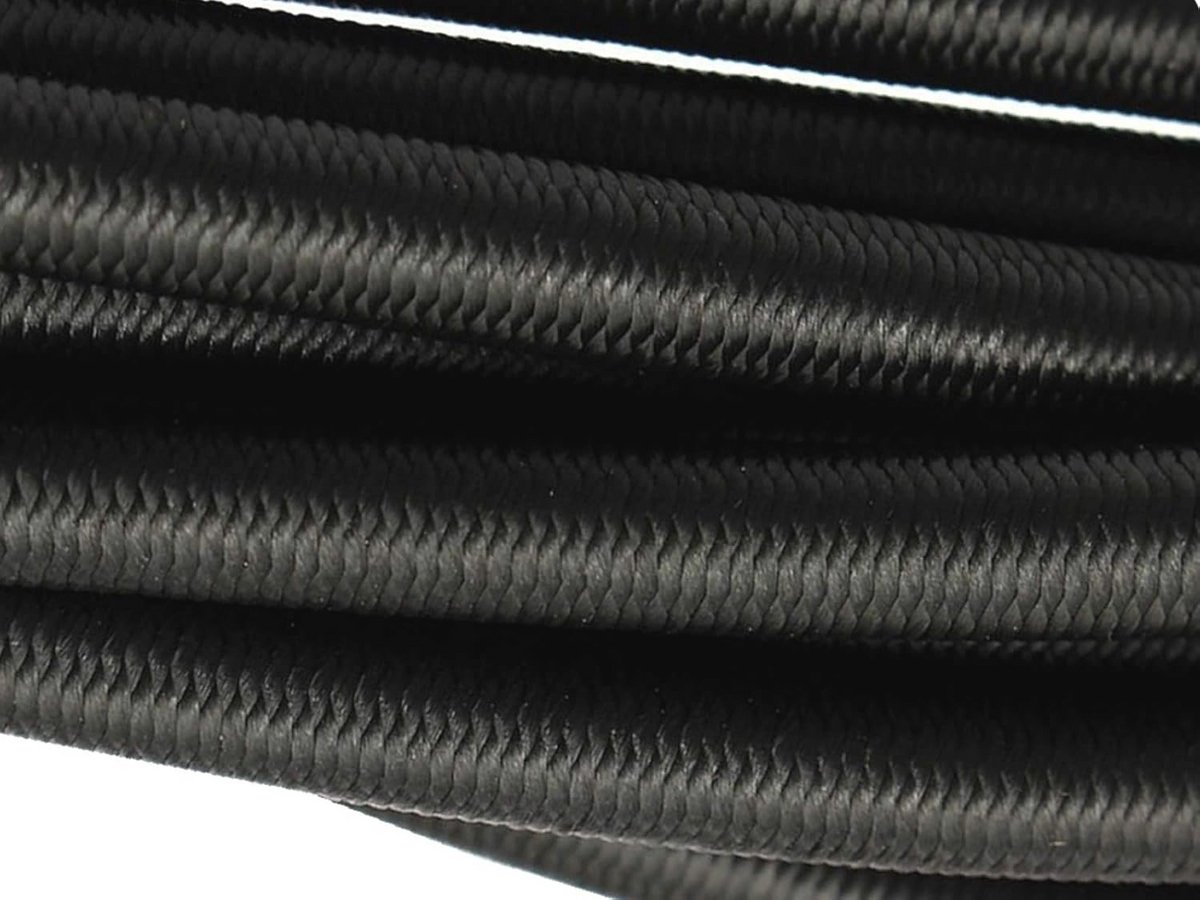 Expandertouw Elastisch Koord - Spankabel Rubber Touw - Zaken Vastzetten - Hoge Elasticiteit - 98 Meter x 6mm - Zwart