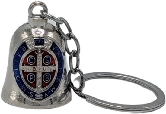 Grand X - Bell Guardian - Liberté - Argent - Gremlin Bell - Porte-clés - Porte-clés Moto - Cloche Porte-Bonheur Moto - Pendentif Sac - Foi