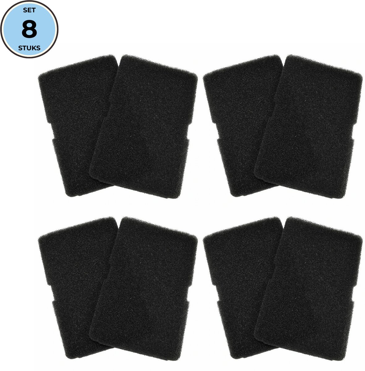 Bramokava 8x Filter geschikt voor Beko Blomberg Droger 2964840100 - 235 x 150 mm - Spons Foam Schuimfilter