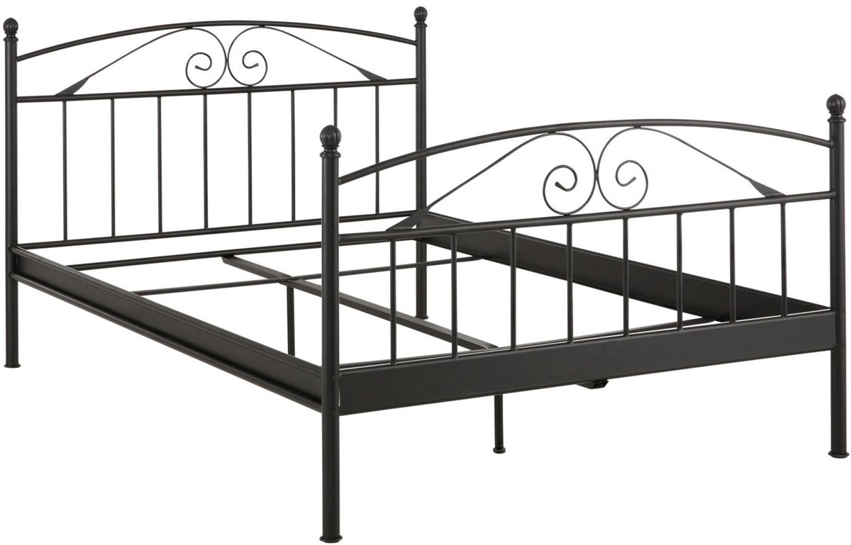 Notio Living Birgit-Bed - Zwart Metaal - 140x200