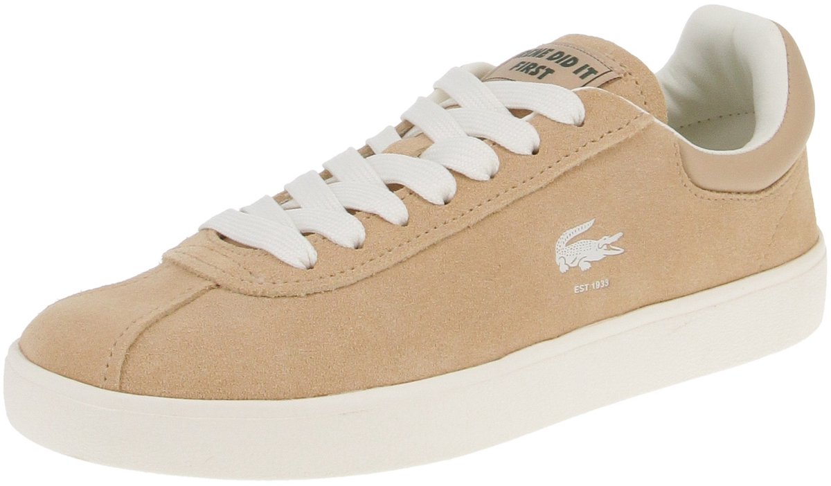 Lacoste 47SFA0096 Baseshot 124 2 SFA Damesschoenen Sneaker BW7-Lt.Brw-O.Wht Bruin