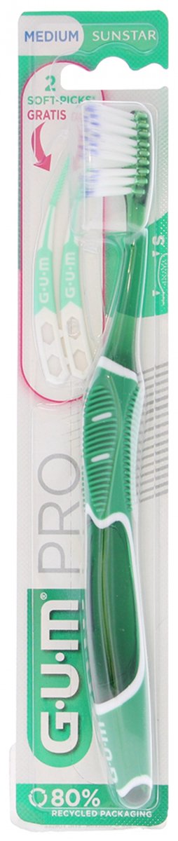 Goedkoopste GUM Technische Tandenborstel Pro Medium 528 (Kleur Donkergroen