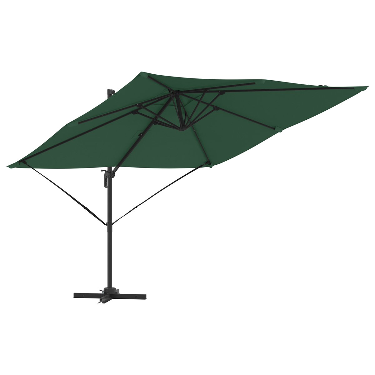 vidaXL - Roma - Parasol - Groen - 286 - x - 284 - x - 265 - cm - Aluminium - en - Polyester