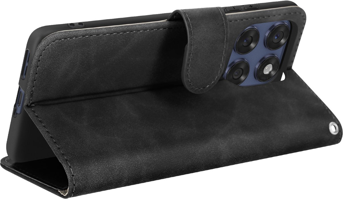 Avizar Foliotas Geschikt voor Motorola Edge 60 Fusion en Edge 60 Videohouder, Zwart