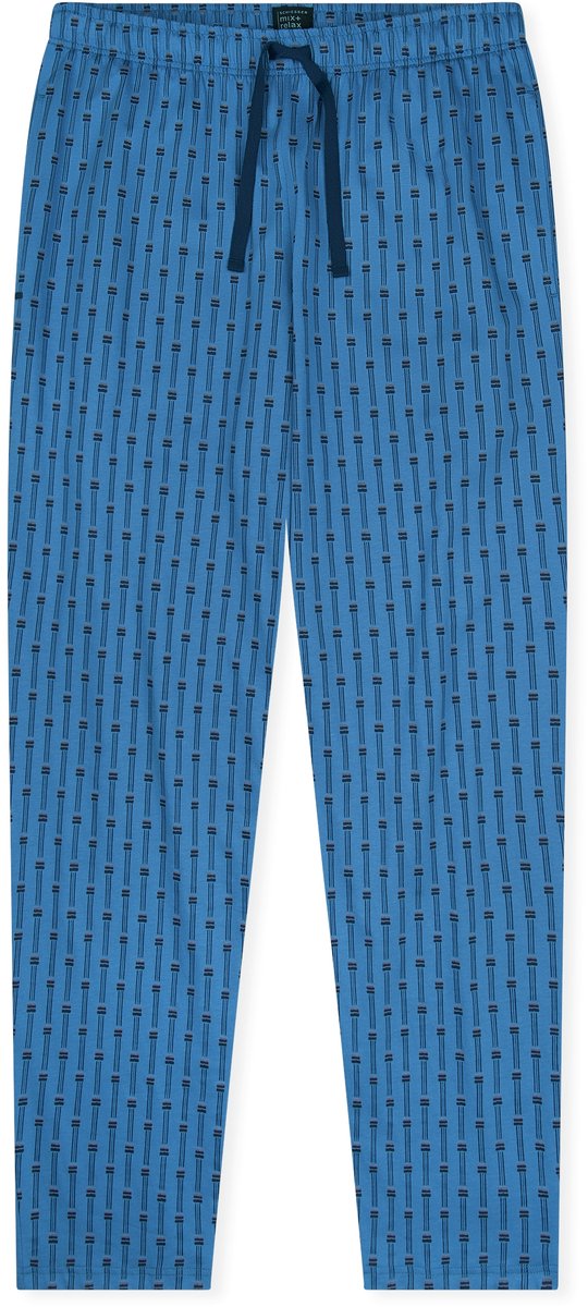 Schiesser pyjamabroek jersey blue met print