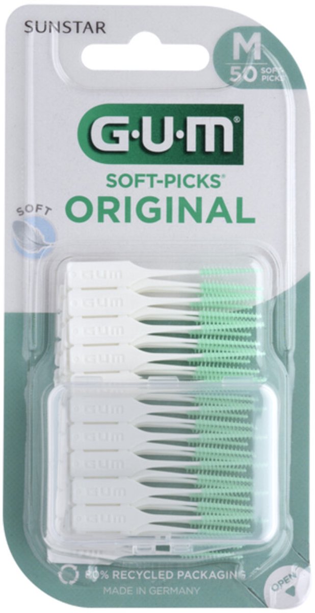 Bol.com GUM Soft-Picks Original Medium - 4 x 50 stuks aanbieding