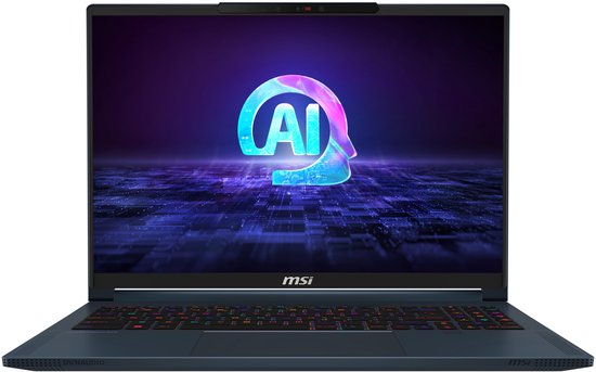 MSI Stealth 16 AI Studio A1VFG-039 Intel Core Ultra 7 155H Laptop 40,6 cm (16") Quad HD+ 32 GB DDR5-SDRAM 1 TB SSD NVIDIA GeForce RTX 4060 Wi-Fi 7 (802.11be) Windows 11 Home Blauw - MSI - Hoofdafbeelding