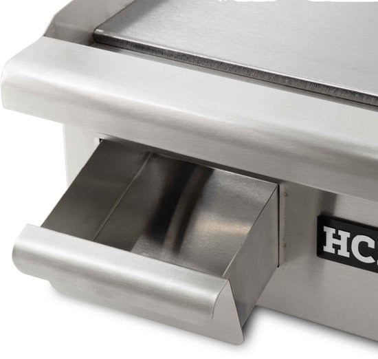 HCB® - Professionele Horeca Bakplaat Glad - 55 cm - 230V - RVS / INOX - Electrisch Teppanyaki Grill apparaat - 23 kg - 2800 — afbeelding 3