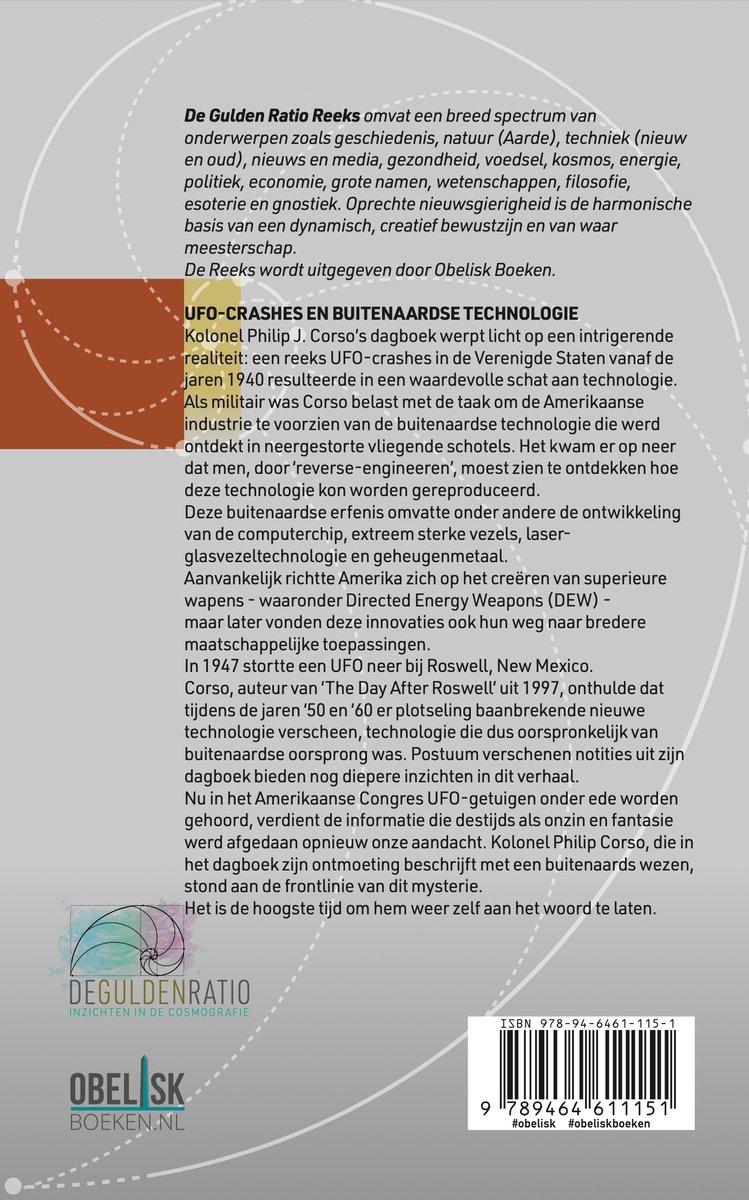 Gulden Ratio 4 - UFO-crashes en buitenaardse technologie - back cover