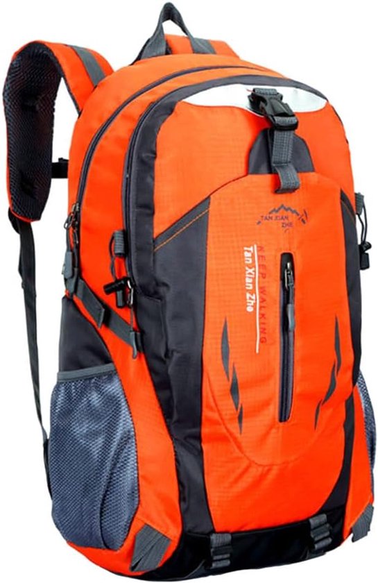 Foto: Wandelrugzak backpack 40 liter grote tactische waterdichte rugzak voor hardlopen wandelen unisex reisrugzak voor mannen en vrouwen oranje