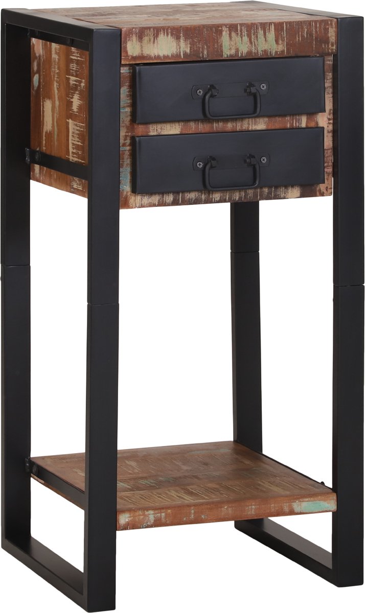 vidaXL Bijzettafel - Multikleur - 40 - x - 40 - x - 80 - cm
