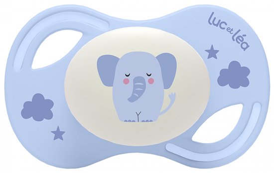 Luc et Léa Nachtcollectie 2 Anatomische Fopspenen Extra Dunne Speen 18 Maanden en + (Modellen : Olifant en leeuw) van Luc et Léa — afbeelding 3