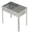 Barbecue au charbon de bois en acier Mustang | 6 brochettes