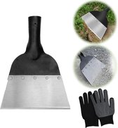 Tuinschep - multifunctionele reinigingsschep - staal - 21 cm